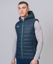 Team Navy Green Hooded Gilet