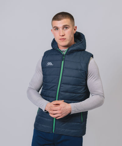 Team Navy Green Hooded Gilet