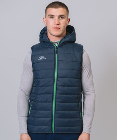 Team Navy Green Hooded Gilet
