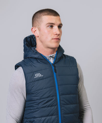 Team Navy Royal Hooded Gilet
