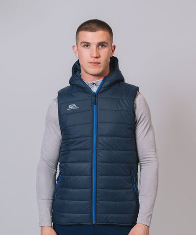 Team Navy Royal Hooded Gilet