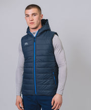 Team Navy Royal Hooded Gilet