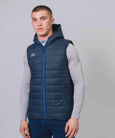 Team Navy Royal Hooded Gilet