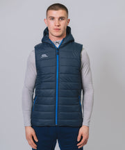 Team Navy Royal Hooded Gilet