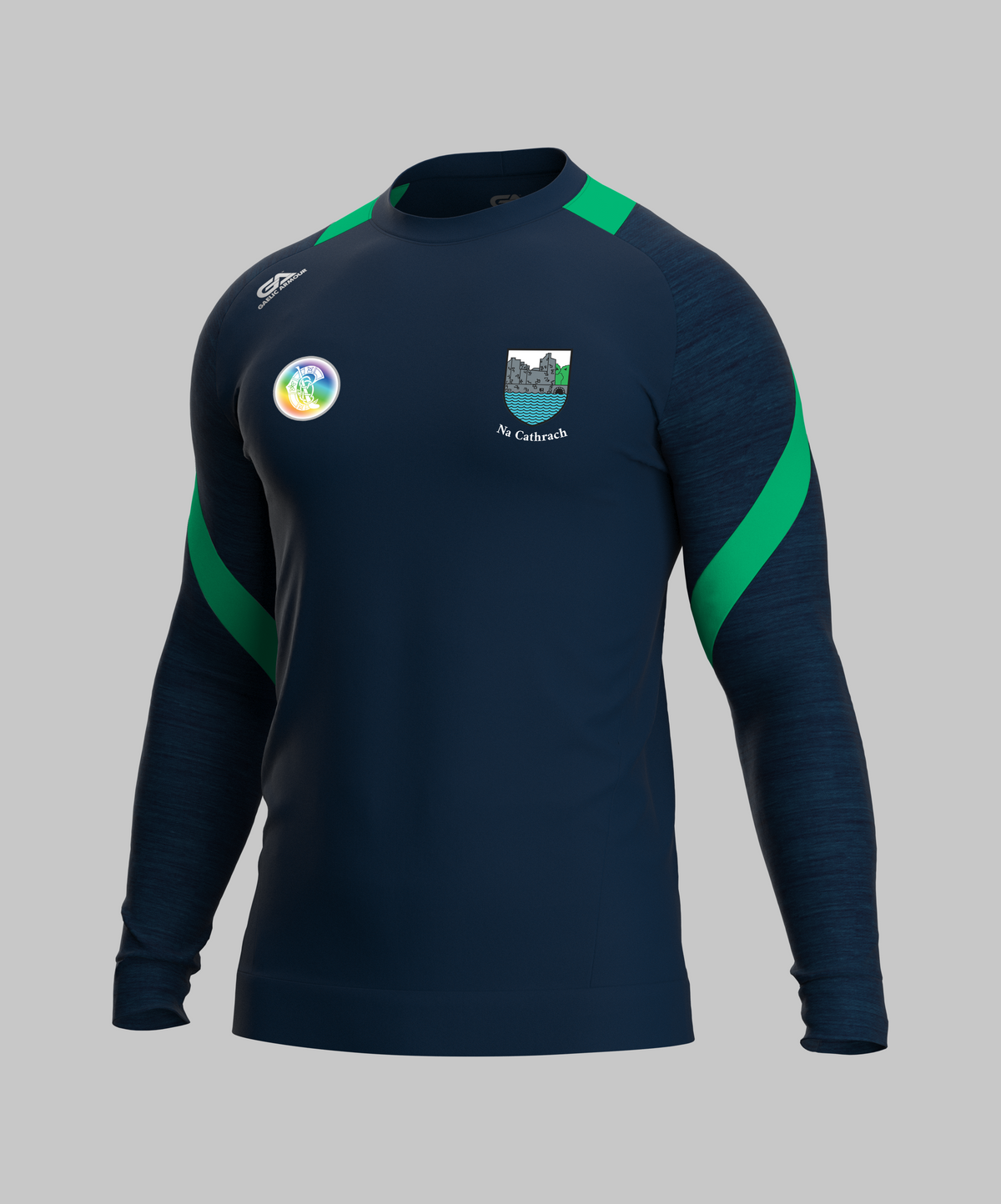 Cahir Camogie Performance Sweat Navy Marl Green