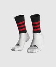 GAA Midi Socks Black Red Hoops