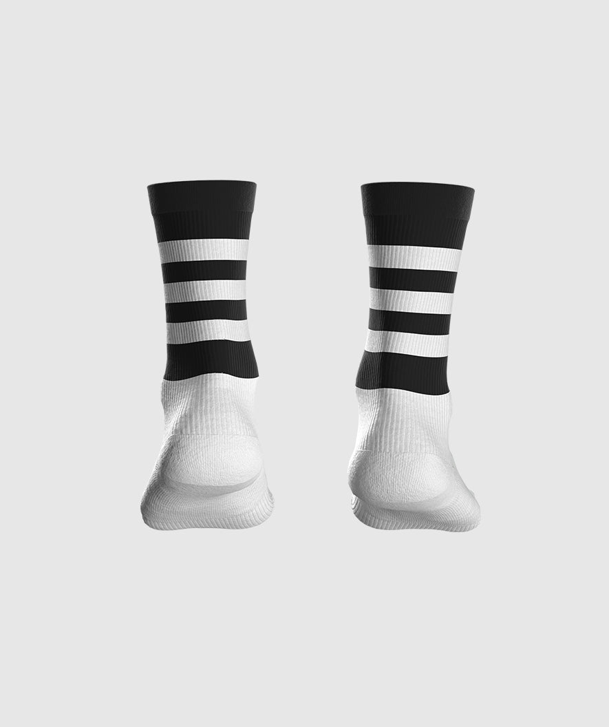GAA Midi Socks Black White Hoops