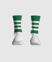 Kids GAA Midi Socks Green White Hoops