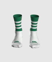 Kids GAA Midi Socks Green White Hoops