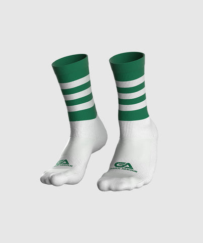 GAA Midi Socks Green White Hoops