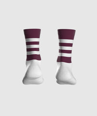 GAA Midi Socks Maroon White Hoops