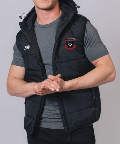 Moneygall GAA Hooded Padded Black Gilet