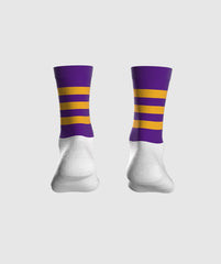 GAA Midi Socks Purple Amber Hoops