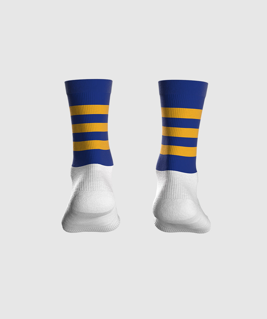 GAA Midi Socks Royal Amber Hoops