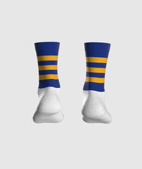 Kids GAA Midi Socks Royal Amber Hoops