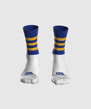 Kids GAA Midi Socks Royal Amber Hoops