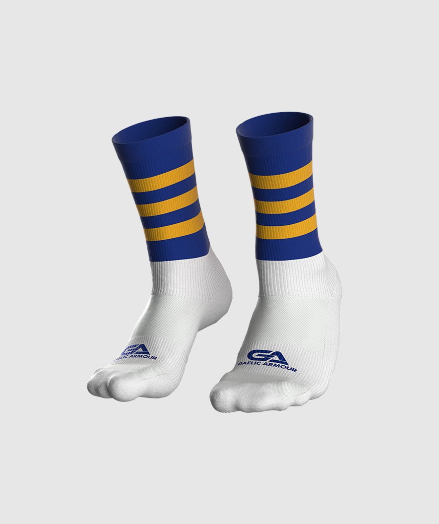 GAA Midi Socks Royal Amber Hoops