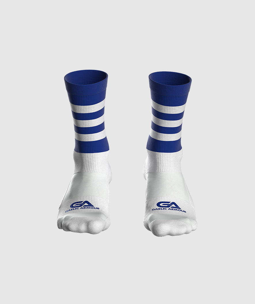 GAA Midi Socks Royal White Hoops