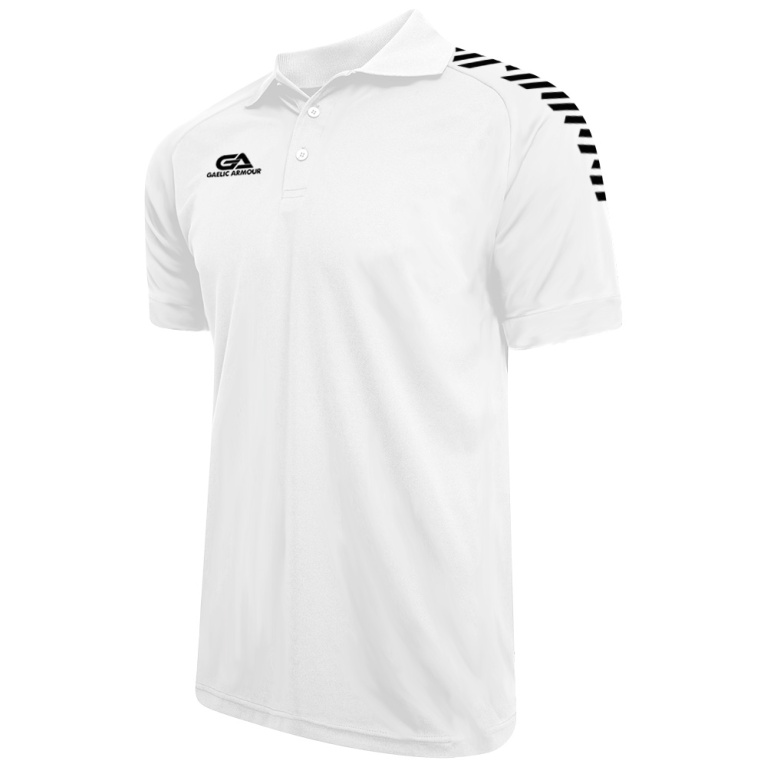Dual Solid Colour Polo : White