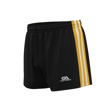 Core Gaelic Armour Shorts - Black/Amber/White