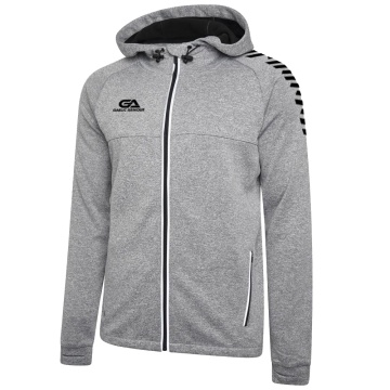 Dual Full Zip Hoody : Grey Marl