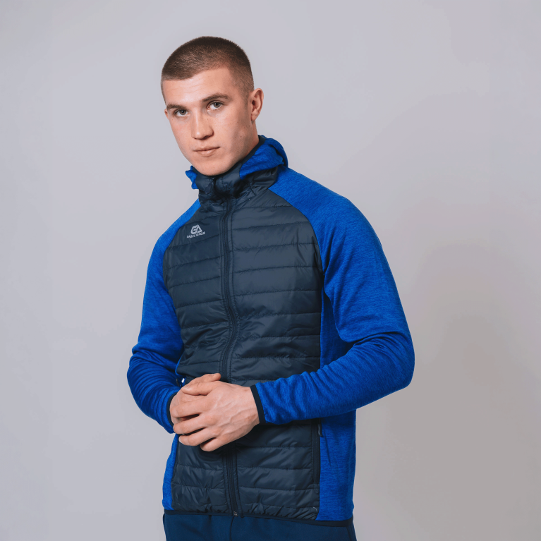 GA Hooded Hybrid Jacket - Navy/Royal