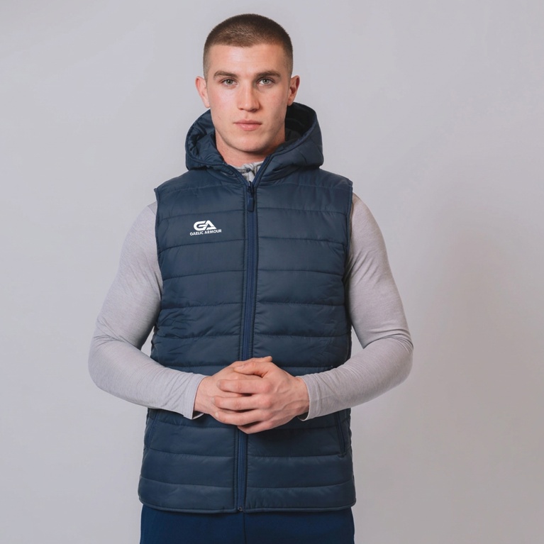 GA Team Hooded Gilet - Navy